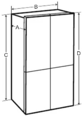 LG LRSWS2806S - Dimensions et dégagements - 1