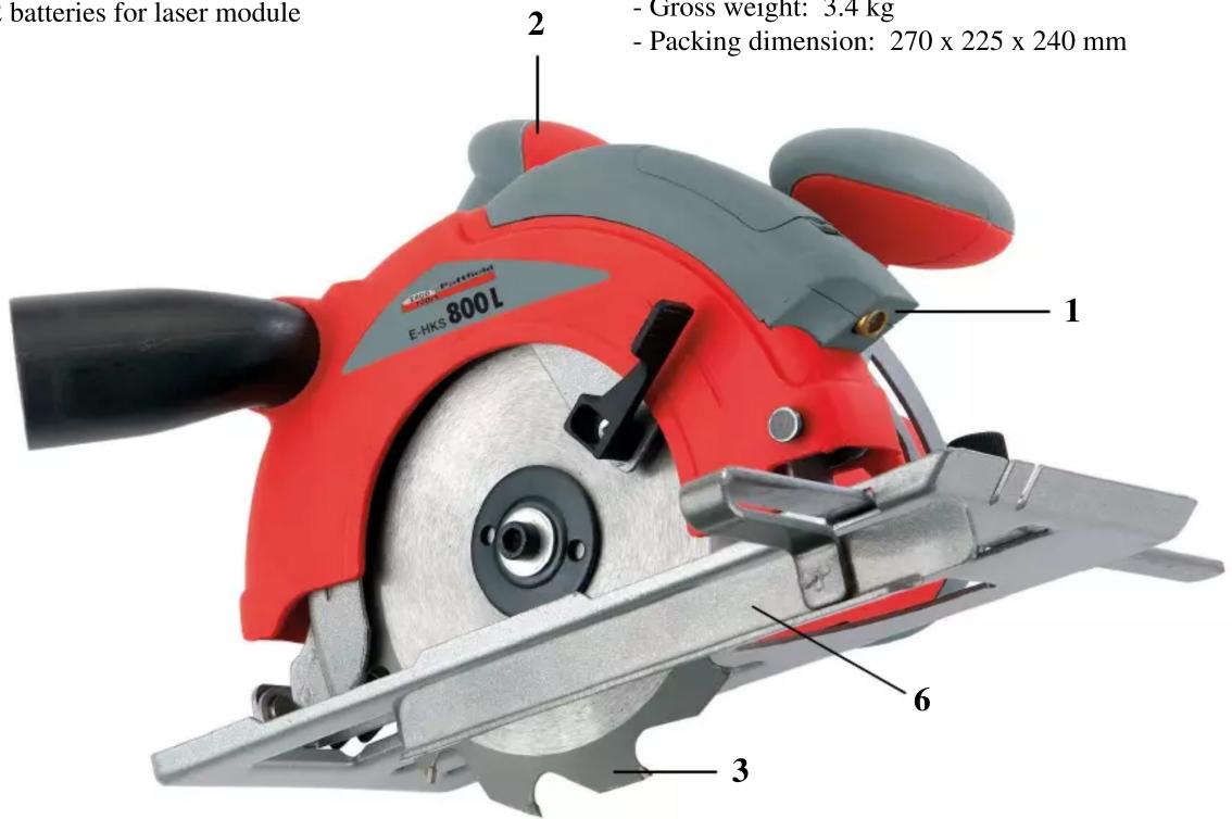 Ergotools Pattfield E-HKS 800 L - Technical data: - 1