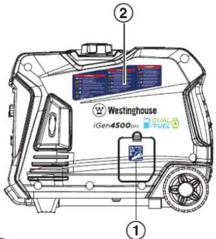 Westinghouse iGen4500Ddc DUAL FUEL ① ②
