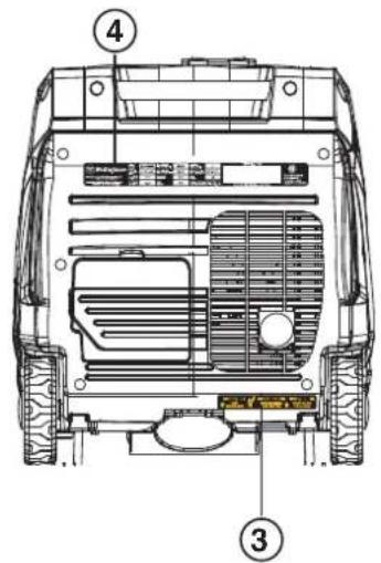 WARNING ⚠ PELIGRO ⚠ ATTENTION Operate, store, and transport on firm level surface. Do not rest on exhaust panel. Titling can cause fuel spillage. Opere, almacene y transporte sobre una superficie firme y nivelada. No descanse sobre el panel de escape. La inclinación puede provocar un derrame de combustible. Utilisez, stockez et transportez sur une surface plane et ferme. Ne vous appuyez pas sur le panneau d'échappement. L'inclinaison peut provoquer un déversement de carburant.