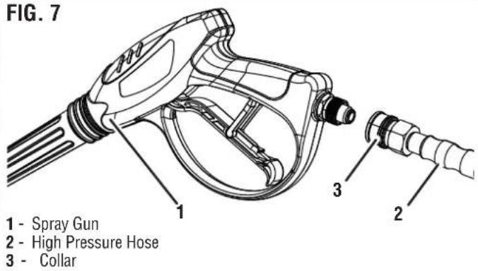 WESTINGHOUSE WPX3600 - CONNECTING THE HIGH PRESSURE HOSE TO THE SPRAY GUN - 2