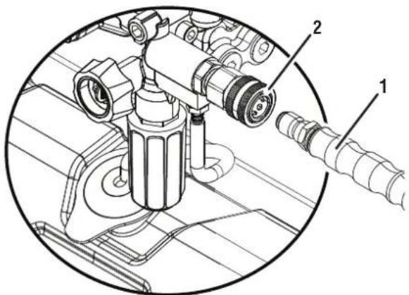 WESTINGHOUSE WPX3600 - CONEXION DE LA MANGUERA DE ALTA PRESION A LA HIDROLAVADORA - 1
