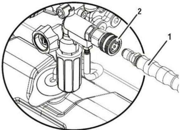 WESTINGHOUSE WPX3600 - CONNECTING THE HIGH PRESSURE HOSE TO THE PRESSURE WASHER - 1