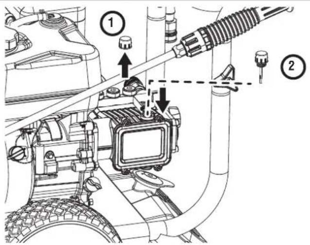 WESTINGHOUSE WPX3800 - INSTALE LA VARILLA DE NIVEL DE LA BOMBA - 1