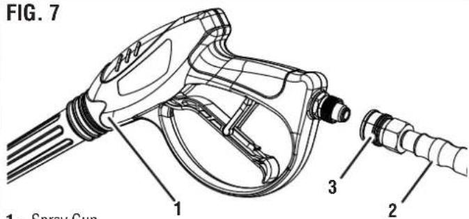 WESTINGHOUSE WPX3800 - CONNECTING THE HIGH PRESSURE HOSE TO THE SPRAY GUN - 2
