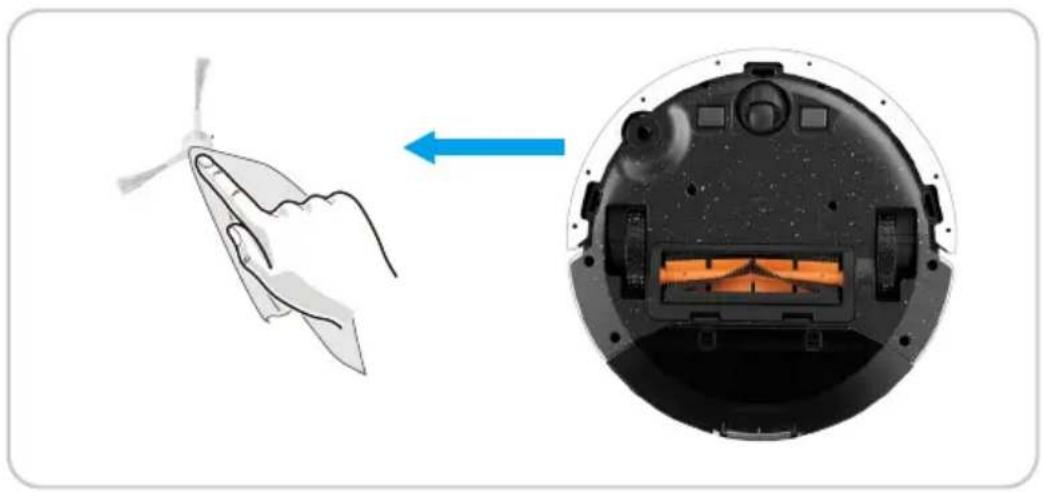 EZVIZ RC3 Plus - Nettoyage/remplacement de la brosse latérale - 1