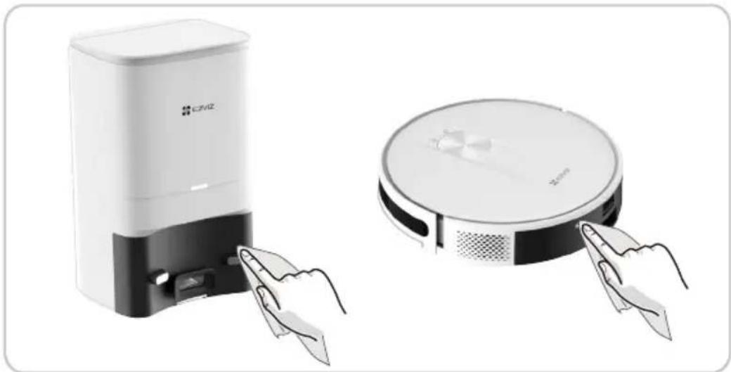 EZVIZ RC3 Plus - Nettoyage de l'électrode de charge - 1