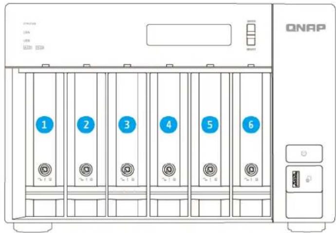 QNAP QVP-85B - Numérotation des disques - 1