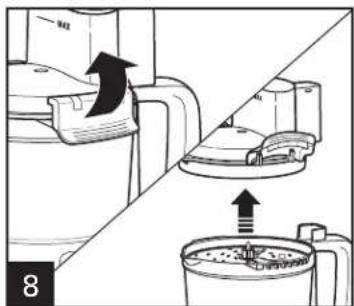 Diagram illustrating a kitchen appliance with directional arrows indicating movement or flow, labeled with number 8.