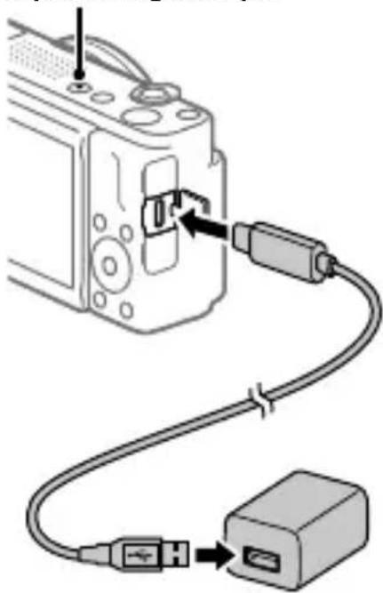 SONY ZV-1M2 - Opladning af batteriet - 1