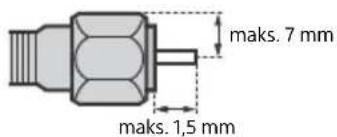 maks. 7 mm maks. 1,5 mm