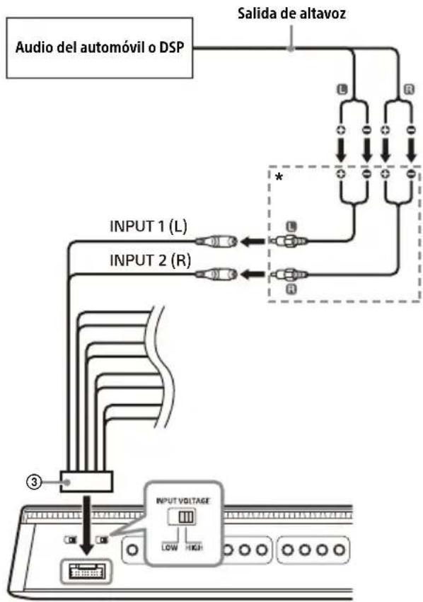 SONY XM-8ES - B Conexión de entrada de nivel alto - 1