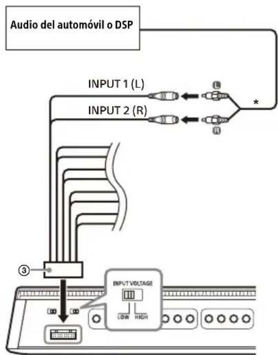 SONY XM-8ES - A Conexión de entrada de nivel bajo - 1