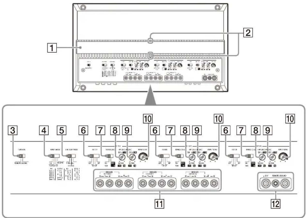 SONY XM-6ES - Bedienfeld (Oberseite) - 1