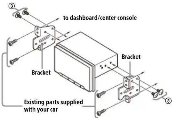 SONY XAV-9000ES - Mounting the unit in a Japanese car - 1