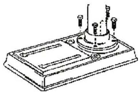 Güde GSB 20/12 R+L - Montarea mesei pe montant (fig. 3) - 1