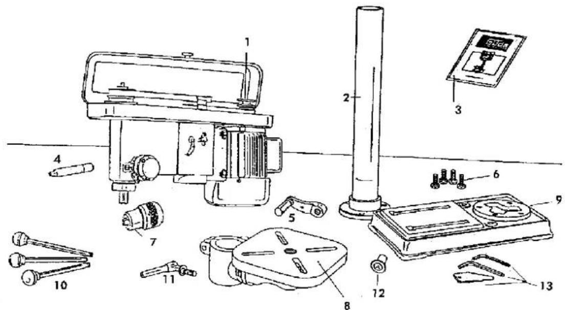 Güde GSB 20/12 R+L - Elementi e parti della macchina, disegno. 1 - 1