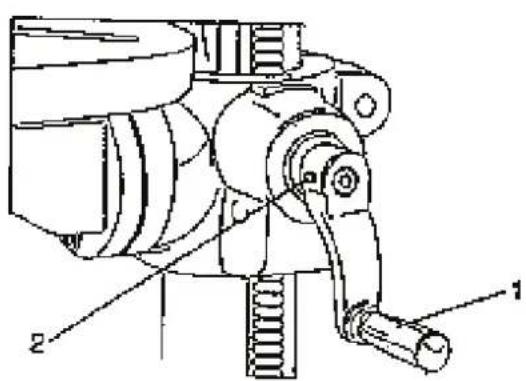 Güde GSB 20/12 R+L - Montarea manivelei de deplasare (fig. 10) - 1