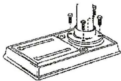 Güde GSB 20/12 R - Montarea mesei pe montant (fig. 3) - 1
