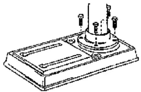 Güde GSB 20/12 R - Montaggio della tavola portapezzo sulla colonna (fig. 3) - 1