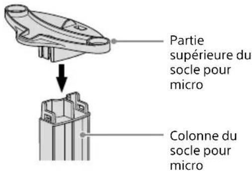 SONY TA-AN1000 - Insérez à fond la partie supérieure du socle pour micro dans la colonne du socle pour micro. - 1