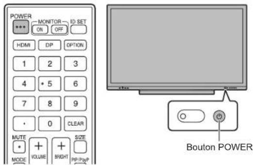 POWER MONITOR ID SET HDMI DP OPTION 1 2 3 4 5 6 7 8 9 0 CLEAR MUTE + MODE VOLUME BRIGHT SIZE PPI-PvP Bouton POWER
