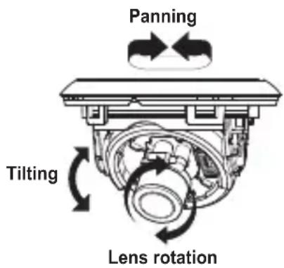 SAMSUNG SCC-B5345 - Adjusting the camera direction - 1