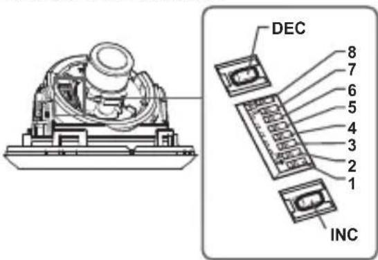 SAMSUNG SCC-B5345 - Einstellung der Funktionsschalter - 1