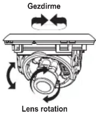 SAMSUNG SCC-B5345 - Kamera yönünün ayarlanması - 1