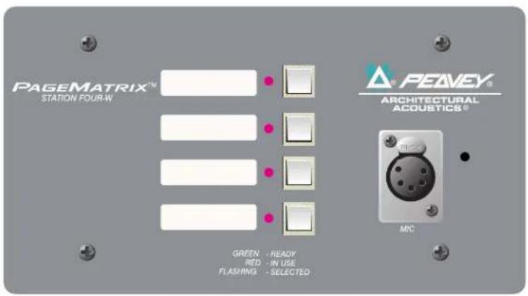 MediaMatrix PageMatrix - Station 4-W Wiring Diagram - 1