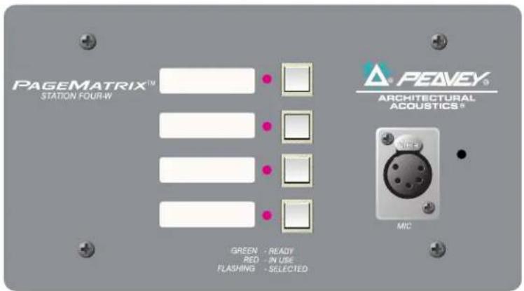 MediaMatrix PageMatrix - Station 4-W Wiring Diagram - 1