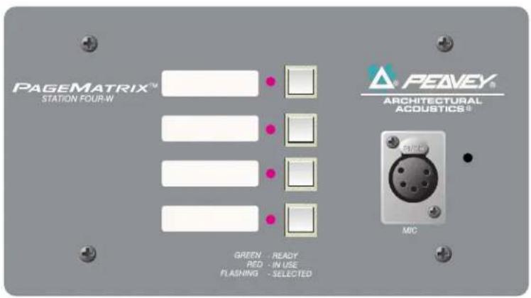 MediaMatrix PageMatrix - Station 4-W Wiring Diagram - 1