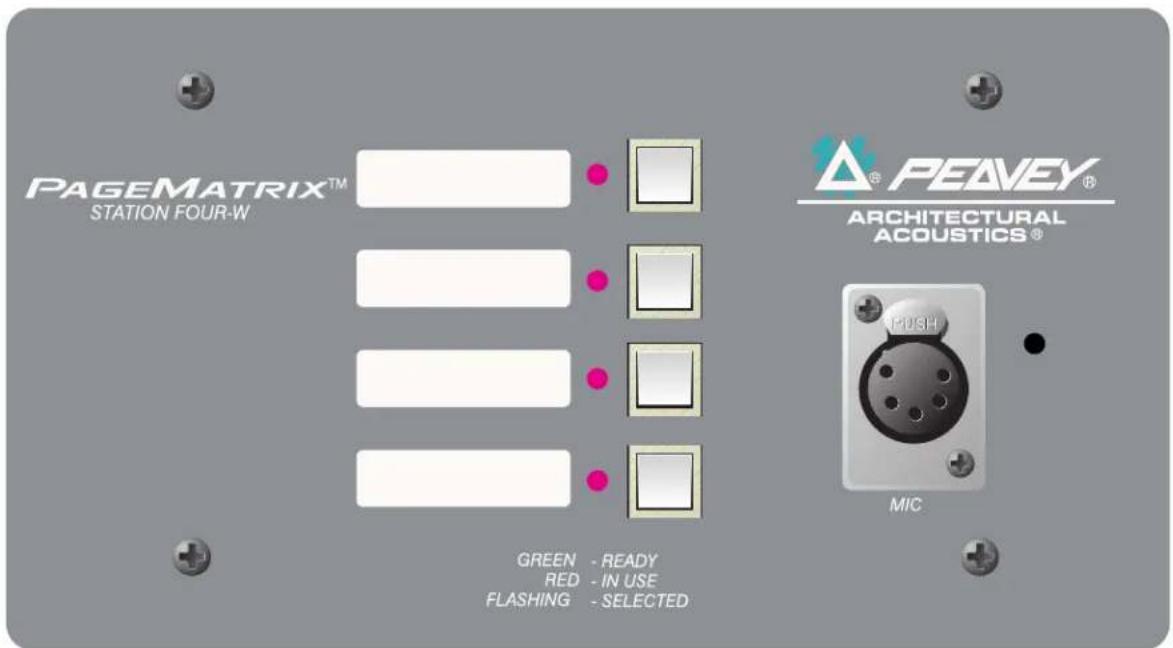 MediaMatrix PageMatrix - Poste de téléappel à montage mural Station Four-W™ - 1