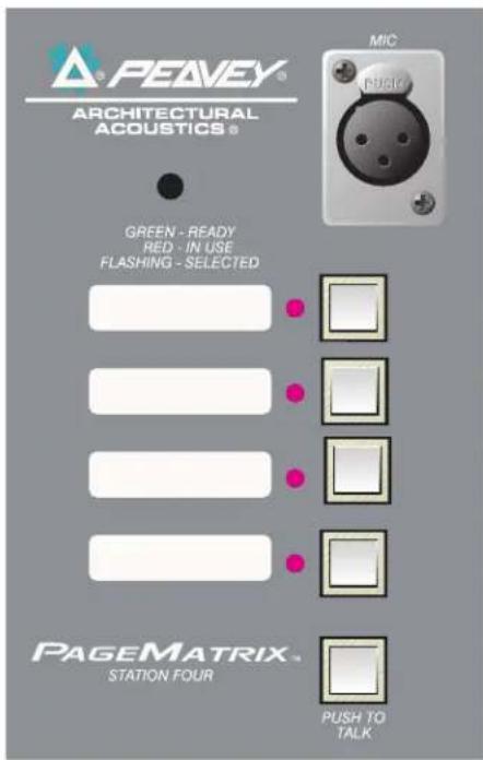 MediaMatrix PageMatrix - Estación de intercomunicación de mesa Station Four™ - 1