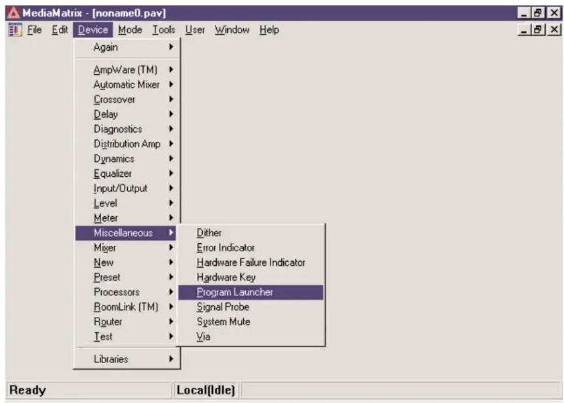 MediaMatrix PageMatrix - Der MediaMatrix Program Launcher - 1
