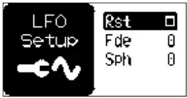 LFO Setup Rst Fde 0 Sph 0