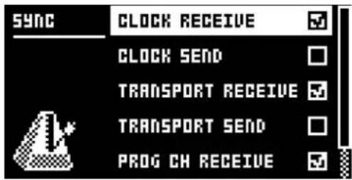 SYNC CLOCK RECEIVE CLOCK SEND TRANSPORT RECEIVE TRANSPORT SEND PROG CH RECEIVE