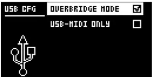 USB CFG OVERBRIDGE MODE USB-HIDI ONLY