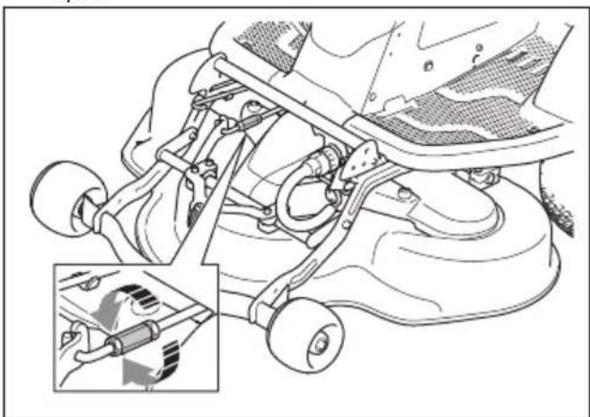 HUSQVARNA R 200iX - Pour régler le parallélisme du carter de coupe - 2