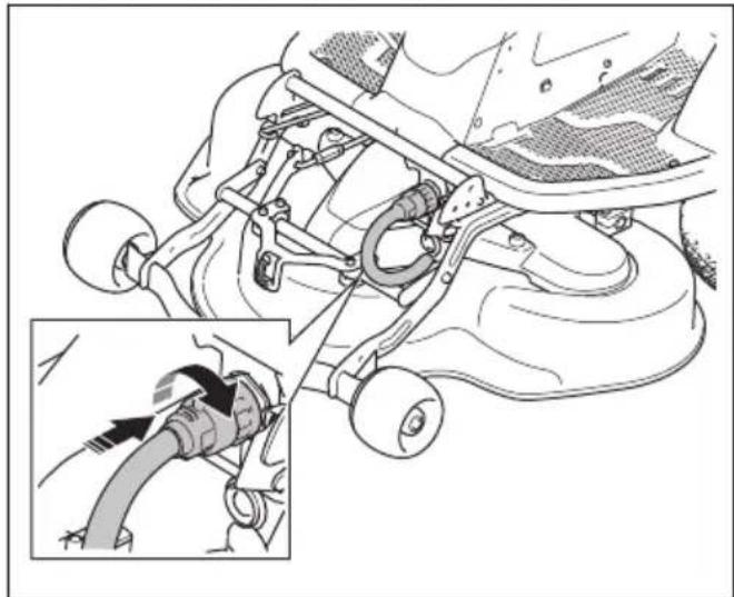 HUSQVARNA R 200iX - So bringen Sie das Mähdeck in die Mähposition - 3