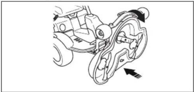 HUSQVARNA R 200iX - Pour mettre le carter de coupe en position de tonte - 2