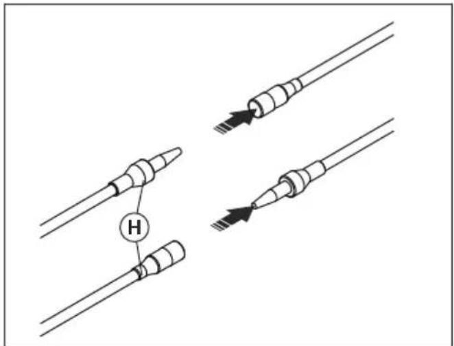 HUSQVARNA 321RJ - Pour connecter les fils du câble de l'accélérateur et de l'interrupteur d'arrêt (321R) - 4