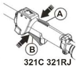 HUSQVARNA 321RJ - Verrouillage de la gâchette d'accélérateur - 2