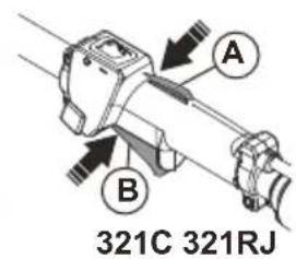 HUSQVARNA 321C - Bloqueio do gatilho do acelerador - 2