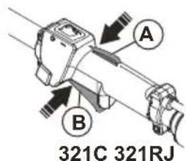HUSQVARNA 321C - Verrouillage de la gachette d'accélérateur - 2