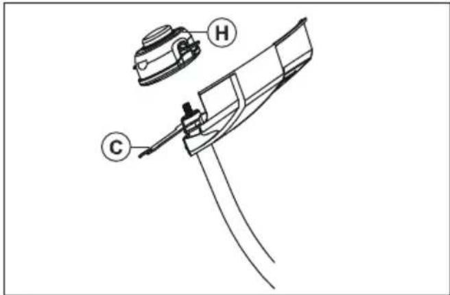 HUSQVARNA 321C - como instalar el protector de corte y el cabezal de corte (321C) - 2