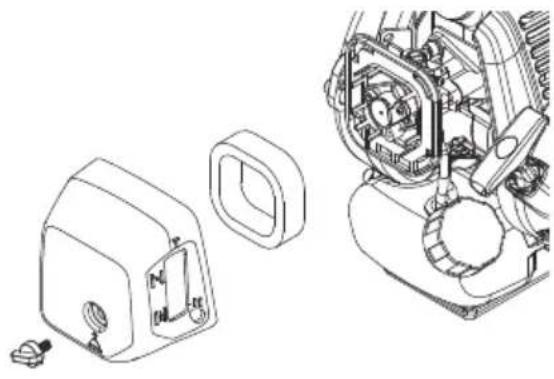 HUSQVARNA 321C - como limpar el filtro de aire - 2