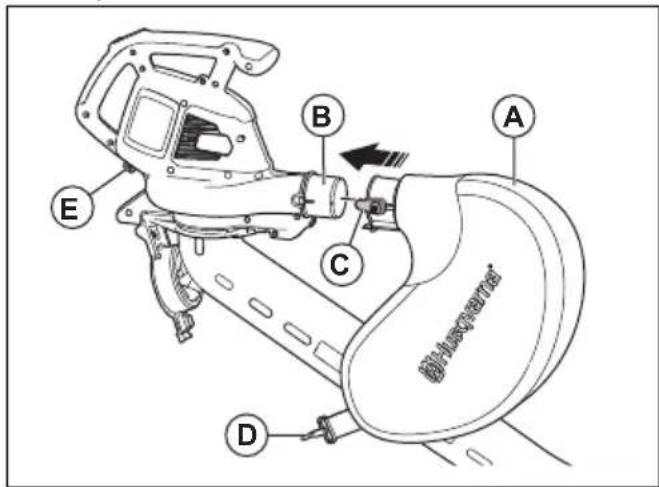 HUSQVARNA 120iBV - Asamblarea sacului de colectare - 2