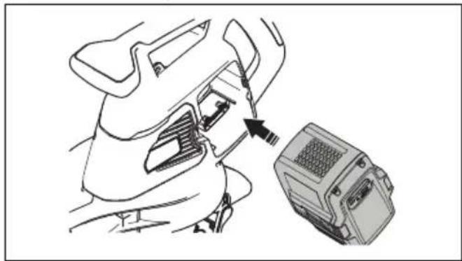 HUSQVARNA 120iBV - To connect the battery to the product - 2