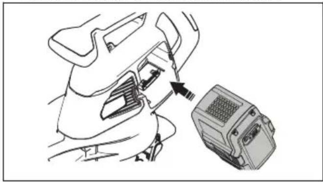 HUSQVARNA 120iBV - Collegamento della batteria al prodotto - 2